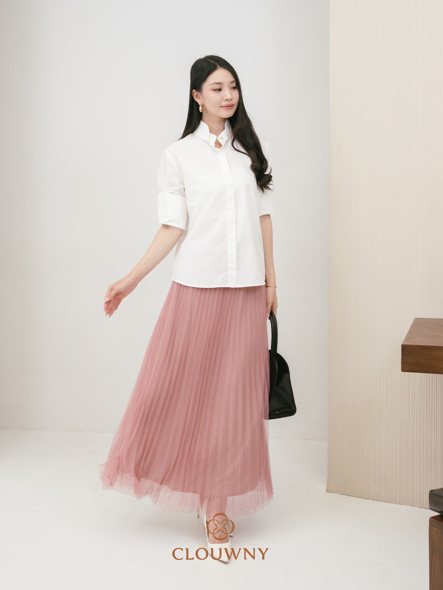 Onyva Tutu Pleats Skirt - Pink